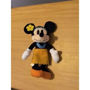 Disney Minnie Mouse Just Play Hawaiian Yellow Flower 8" Plush